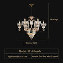 GobekUsa Crystal Dining Room Chandelier: Elegant European Style Living Room Lamp, Bedroom Decor