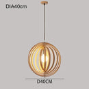 GobekUsa Japanese Moon Pendant Light Wood Chandelier for Home Decoration
