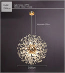 GobekUsa Dandelion Chandelier LED Sparkle Ball Crystal Lighting for Restaurant & Living Room