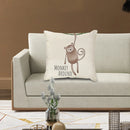 GobekUsa Cartoon Animal Linen Pillowcase | Home Decor Throw Pillow Covers for Sofa