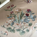 GobekUsa 1000TC Cotton Butterfly Flowers Embroidery Bedding Set with Duvet Cover, Sheet, Pillowcases