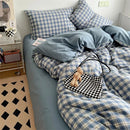 GobekUsa Japanese Style Cotton Printed 4Pcs Bedding Set with Double-Sided Design
