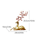 GobekUsa Golden Deer Figurines: European Feng Shui Home Decor Sculptures