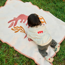 GobekUsa Kawaii Crocodile Pattern Throw Blanket