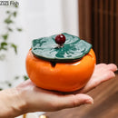 GobekUsa Ceramic Ashtray: Orange & Lychee Design, Desktop Smoking Accessories, Portable Ash Tray