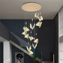 GobekUsa Butterfly LED Chandelier: Modern Hanging Light for Home, Bedroom, Coffee Store & More