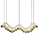 GobekUsa Golden Chandelier LED Dimming Light for Modern Living Room & Bedroom