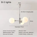 GobekUsa Glass Ball LED Ceiling Chandelier for Modern Living Room and Bedroom
