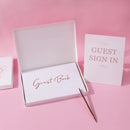 GobekUsa Guest Book & Pen Set - Elegant 9"x7" Wedding Message Notebook