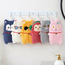 GobekUsa Cute Cartoon Animal Hand Towel Double Layer Thickened Towel for Kids Home Kitchen