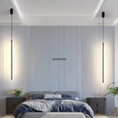 GobekUsa LED Line Chandelier: Nordic Creative Lighting for Living Room & Bedroom
