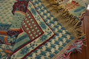 GobekUsa Boho Jacquard Knit Throw Blanket