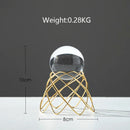 GobekUsa Crystal Ball Crafts: Nordic Light Luxury Modern Metal Décor for Home and TV Cabinet