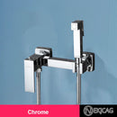 GobekUsa Brass Bidet Sprayer Faucet Set - Hot Cold Mixer, Wall Mounted Toilet Shattaf