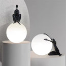 GobekUsa Ball Holding Character Resins Lamp for Living Room Bedroom