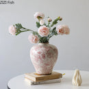 GobekUsa Cracked Texture Blue & White Porcelain Vase Room Decoration & Flower Pot
