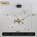 GobekUsa Black LED Ceiling Chandelier for Nordic Modern Home Decor
