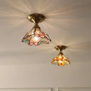 GobekUsa Butterfly Glass LED Ceiling Light - Copper Socket, Creative Bedroom Decor