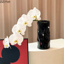 GobekUsa Gemstone Ceramic Vase: Desk Decor, Floral Arrangement, Room Aesthetic