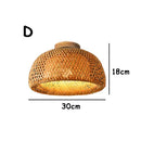 GobekUsa Bamboo Birdcage Ceiling Light: Handwoven Nordic Wood Art Fixture