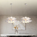 GobekUsa Acrylic Flower Pendant Chandelier: Nordic Design LED Hanging Fixture for Elegant Decor