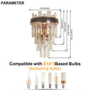 GobekUsa Crystal LED Wall Light Modern Elegant Design for Living Room & Bedroom