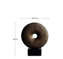 GobekUsa Golden Round Openwork Ring - Home Decor Sculpture Hollow Out Figurines