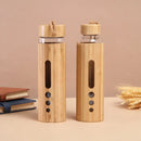 GobekUsa Bamboo Shell Glass Water Bottle Gym Drinkware Sports Drinking Bottle