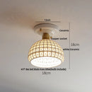 GobekUsa Blue Hollow-out Ceramic LED Ceiling Lamp