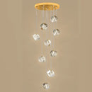 GobekUsa Crystal LED Chandelier for Staircase: Luxury Indoor Stair Lighting Fixture