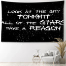 GobekUsa Black Sky Art Tapestry: Lil Peep Aesthetic Dorm Decor for Mysterious Vibes