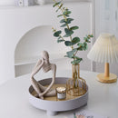 GobekUsa Abstract Thinker Woman Figurine Resin Sculpture Modern Art Decor Craft Ornament