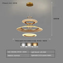 GobekUsa LED Ring Ceiling Chandelier: Luxury Villa Pendant Light for Living & Dining Rooms