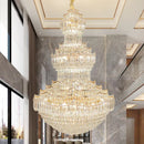 GobekUsa Crystal Chandelier: European Villa Lobby Staircase Long Chandelier