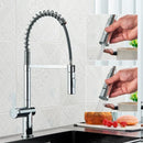 GobekUsa Black Kitchen Faucet with Dual Mode Sprayer, 360 Rotation, Hot & Cold Mixer