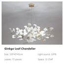 GobekUsa Ginkgo Leaves Chandelier: Nordic Luxury Pendant Lamp for Hotel, Stairs, Living Room