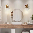 GobekUsa Crystal Glass Gold LED Wall Lamp for Modern Luxury Lighting in Living Bedroom Bedside Aisle