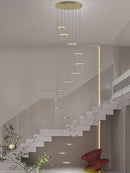 GobekUsa LED Chandelier for Revolving Staircase | Loft Villa Ceiling Hanging Lamp