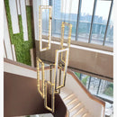 GobekUsa Crystal LED Pendant Light Luxury Stairs Lustre Modern Lighting Fixture