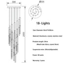 GobekUsa Crystal LED Chandelier: Modern Nordic Minimalist Indoor Light Fixture for Living Room