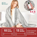 GobekUsa Electric Heated Blanket Throw: 10 Temp Settings, Auto Shut Off, Machine Washable