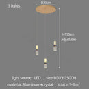 GobekUsa Crystal Columnar Chandelier Stair Lamp Household Bubble Living Room Restaurant Bar Villa Lightning