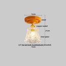 GobekUsa Copper Wood LED Ceiling Lamp Modern Indoor Lighting Fixtures