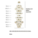GobekUsa Golden LED Ring Chandelier for Modern Luxury Living and Dining Spaces