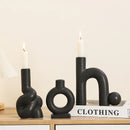 GobekUsa Geometric Ceramic Candle Holder Ornaments - Home Decor Accessories