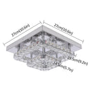 GobekUsa Crystal LED Flush Mount Ceiling Light for Kitchen Hallway - Modern Chandelier Fixture