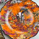 GobekUsa Jungle Flower Bone China Dining Plates Set - Kitchen Tableware Dinnerware