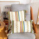 GobekUsa Bohemian Cotton Embroidery Cushion Cover with Tassel for Home Decoration