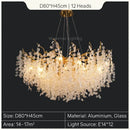 GobekUsa Gold Tree Branch Chandelier: Elegant European Style Pendant Light for Home Decor