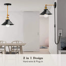 GobekUsa Industrial Black Wall Lamp Sconce for Living Room Bedroom Restaurant E27